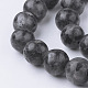 Brins de perles de larvikite noire naturelle G-G735-57-12mm-3