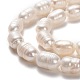 Fili di perle di perle d'acqua dolce coltivate naturali PEAR-L033-76-2