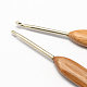 Bambú mango de hierro agujas de gancho de ganchillo TOOL-R034-3.0mm-2