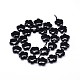 Brins de perles de fleurs d'onyx noir naturel G-M206-10B-2