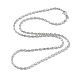 Женское колье-цепочка из 925 стерлингового серебра с родиевым покрытием и бусинами NJEW-A014-01P-2