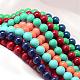 Baking Painted Shell Pearl Round Bead Strands BSHE-L011-8mm-B-1
