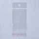 長方形セロファンバッグ  イヤリング・ネックレス用  透明  セロハン袋：11.8x4.95cm インナーメジャー：6.8x4.9cm OPC-TAC0001-01A-1