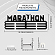 ファッション鉄メダルハンガーホルダーディスプレイウォールラック  ネジ付き  単語マラソン  人間の模様  150x400mm ODIS-WH0021-238-2