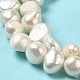 Hebras de perlas de agua dulce cultivadas naturales PEAR-E017-12-4