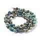 Brins de perles turquoises africaines naturelles (jaspe) G-H243-10-2