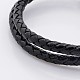 Leather Cord Snap Bracelet Making MAK-N005-04-3