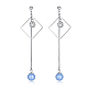 Eco-Friendly Brass Micro Pave Cubic Zirconia Dangle Stud Earring EJEW-EE0004-10P-01-1