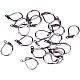 PandaHall 20 Pcs 304 Stainless Steel Lever Back Earring Hooks Earwire with Open Loop 13x10.5mm for Jewelry Making STAS-PH0002B-03P-2