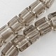 Faceted Tan Glass Cube Bead Strands X-GLAA-R041-3x3mm-27-1