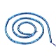 電気メッキガラスビーズセット  フルメッキ  コラム  ブルーメッキ  4.5~5x2.5mm  穴：0.8mm  約75個/連  14.17インチ（36cm） EGLA-K014-B-FP08-3