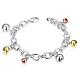 Fashion Alloy Chain Bell Charm Bracelets BJEW-BB00266-1