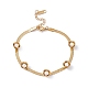 Bracelet chaîne à chevrons perlé fleur perle plastique BJEW-G656-02G-1