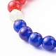 Glass Beads & Non-magnetic Synthetic Hematite Beads Stretch Bracelets BJEW-JB06480-7