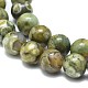 Chapelets de perles en jaspe de rhyolite naturelle G-F674-03A-8mm-3