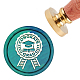 CRASPIRE Wax Seal Stamp Congrats Grad Rosette Sealing Wax Stamp 30mm Removable Brass Head Sealing Stamp with Wooden Handle for Graduation Invitations Gift Scrapbooking Decor AJEW-WH0184-0172-1