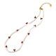 Наборы ожерелий из красного и белого стеклянных бусин NJEW-JN03719-7