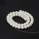 Rotondi naturali giada bianca fili di perle G-P070-01-12mm-3