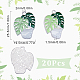 サニークルー20本合金エナメルペンダント  プラチナ  葉っぱの鉢植えチャーム  薄緑  25.5x19.5x1.5mm  穴：2mm  20個/箱 FIND-SC0005-98-2