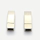 Styles mélangés vitreux ou rectangle mat 304 acier inoxydable fermoirs de collier magnétique STAS-I011-17B-1