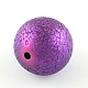 クレープのような外部のアクリルビーズ  ラウンド  暗紫色  20mm  穴：2mm  約105個/500g ACRP-R005-20mm-17-2
