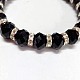 Faceted Rondelle Glass Beads Bracelet B231-27-3