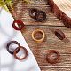 Ajustes de anillo de dedo ranurado de madera delorigin 8 Uds. 2 estilos WOOD-DR0001-01-5