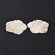 天然淡水シェルのペンダント  花のチャーム  ホワイト  43.5x44.5x2.5mm  穴：2mm SHEL-H001-04-4