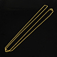 Real 18K Gold Plated Brass Cable Chain Necklace Making X-NJEW-R165-11-1