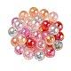 Perlas de acrílico iridiscentes arcoíris transparentes chapadas en uv TACR-D010-07-1