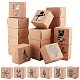 Benecreat 24 paquetes cajas de galletas navideñas marrones CON-BC0007-08-1
