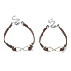 Infinity Tibetan Style Allloy Link Bracelets BJEW-JB09336-02-1