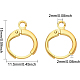 BENECREAT 40PCS Golden Round Hoop Earrings Spring Hoop Earring for DIY Jewelry Making KK-BC0005-28G-2