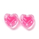 Glass Heart Beads GLAA-D005-01B-2