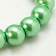 Abalorios de perla de vidrio perlados redondos X-HY-10D-B64-1