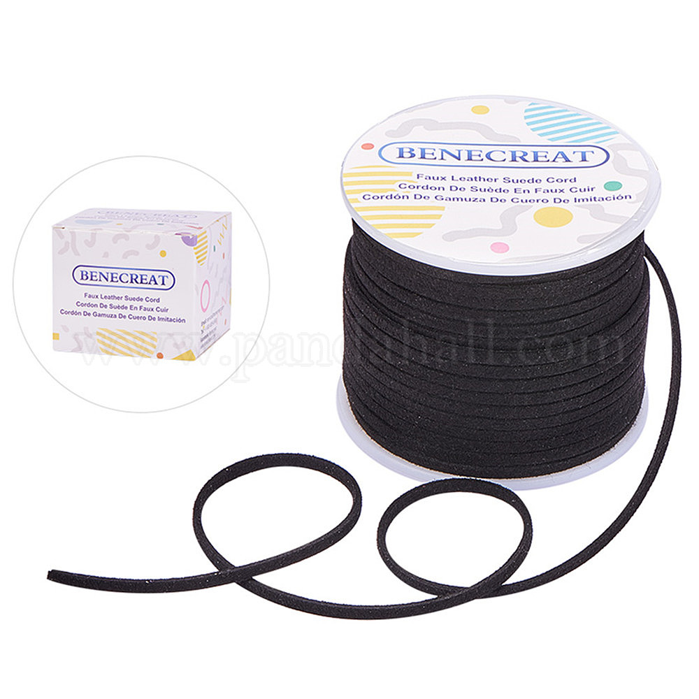 Shop BENECREAT 33 Yards 3mm Wide Faux Suede Cord for DIY Jewelry Making