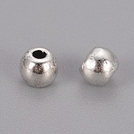 Tibetischen stil Abstandsperlen, Bleifrei und cadmium frei, Antik Silber Farbe, Runde, 5 mm, Bohrung: 1 mm