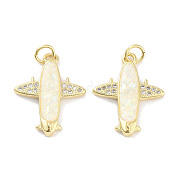 Латунные микропаве прозрачные подвески с фианитом KK-L213-036G
