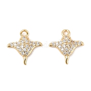 Латунные микропаве прозрачные кубические циркониевые подвески KK-R219-14G