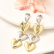 Серьги-гвоздики из латуни для женщин EJEW-C125-07GP