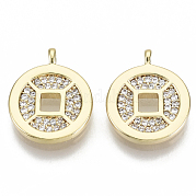 Brass Micro Pave Cubic Zirconia Charms KK-N232-69-NF