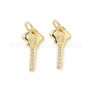Латунные микро проложить кубического циркония подвески KK-L239-013G