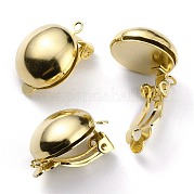 Латунные серьги с клипсами KK-O131-03G-C