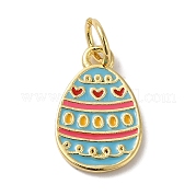Подвески из латуни с покрытием из эмали KK-B092-21G-01