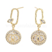 Серьги-гвоздики из латуни со стеклом EJEW-Q800-14KCG