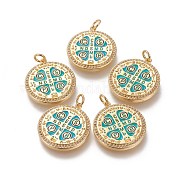 Латунные микропаве прозрачные подвески с фианитом ZIRC-L091-050G