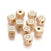 Латунные микро проложить кубического циркония бусы KK-K238-16G-O