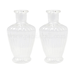 Contenants de perles de verre transparentes, forme de vase, clair, 2.15x3.9 cm, Diamètre intérieur: 0.56 cm