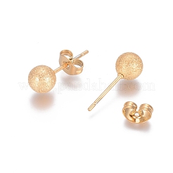 Boucles d'oreilles à tige en acier inoxydable 304 avec placage ionique (IP)&nbsp;EJEW-L215-58D-G
