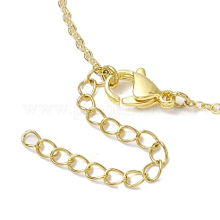 Colliers avec pendentif en trèfle et quartz rose naturel&nbsp;NJEW-JN05170-04